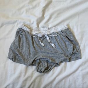 grey pajama shorts